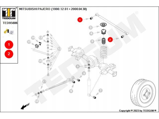 Silentblock Wahacza Ted95606