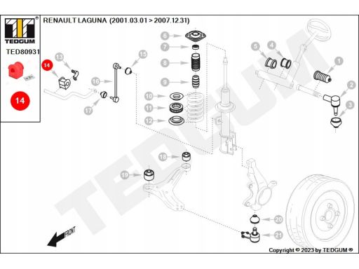 Silentblock Wahacza Ted80931