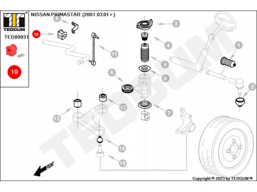 Silentblock Wahacza Ted80931