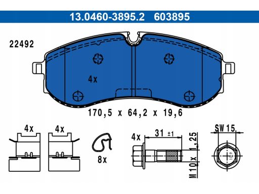 Klocek Hamulcowy Kpl. 13.0460-3895.2