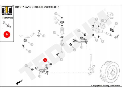 Śruba Do Regulacji Pochylenia Koła Ted69980
