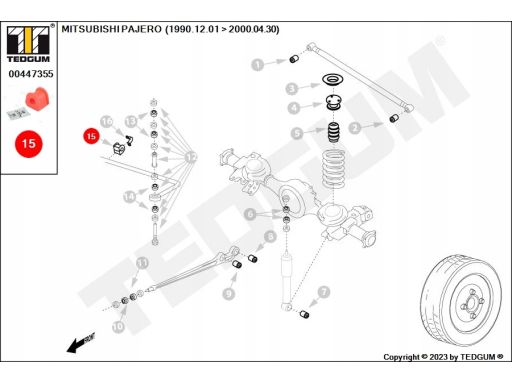 Silentblock Wahacza 00447355