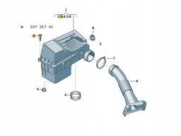 N10547902 Wkręt Obudowy Filtra : Vw Audi 6X35