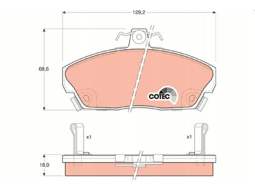 Klocek Hamulcowy Kpl. Gdb496
