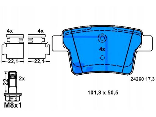 Klocek Hamulcowy Kpl. 13.0460-3831.2