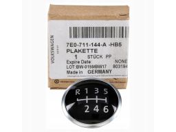 Plakietka nakładka gałki zmiany biegów Vw T5 7E0711144AHB5