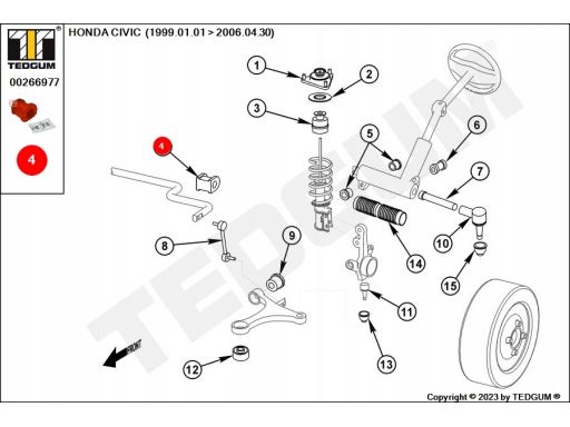 Silentblock Wahacza 00266977