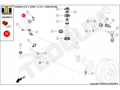 Silentblock Wahacza 00266977