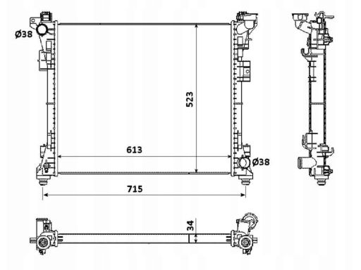 Chłodnica Silnika 53900