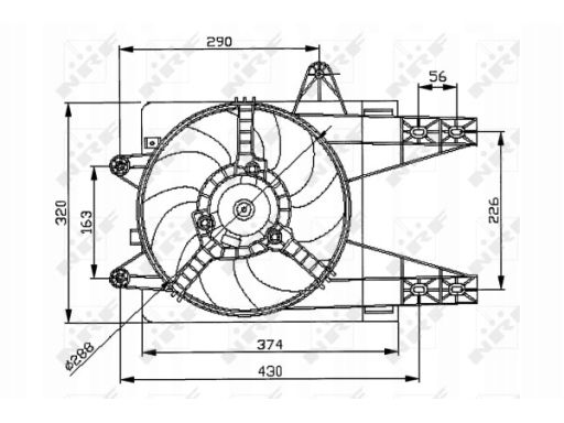 Wentylator Chłodnicy Silnika 47038