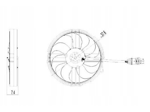 Wentylator Chłodnicy Silnika 47409