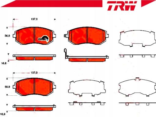 Klocek Hamulcowy Kpl. Gdb3371