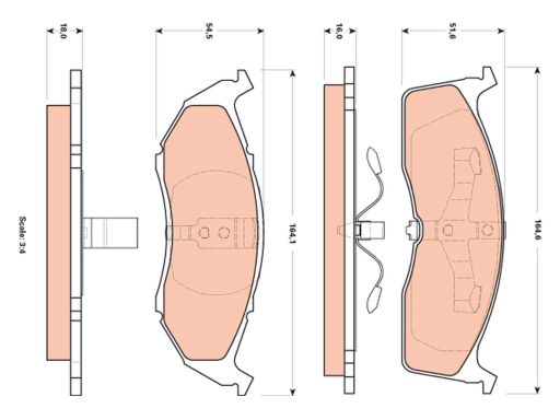 Klocek Hamulcowy Kpl. Gdb4091