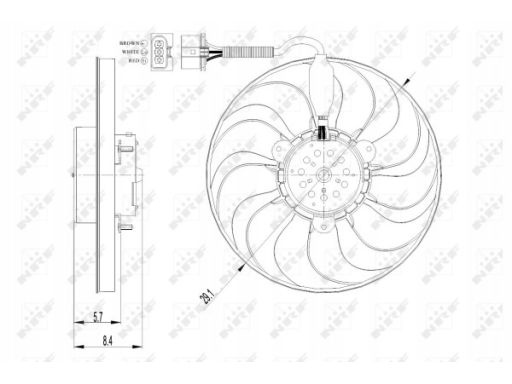 Wentylator Chłodnicy Silnika 47398