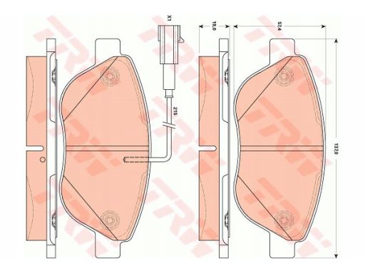 Klocek Hamulcowy Kpl. Gdb1879