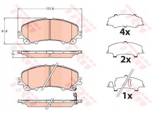 Klocek Hamulcowy Kpl. Gdb2222