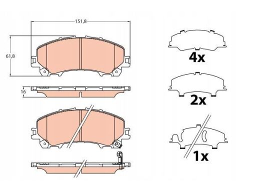 Klocek Hamulcowy Kpl. Gdb2222