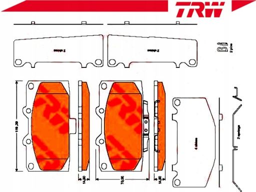 Klocek Hamulcowy Kpl. Gdb3470
