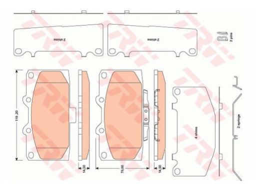 Klocek Hamulcowy Kpl. Gdb3470
