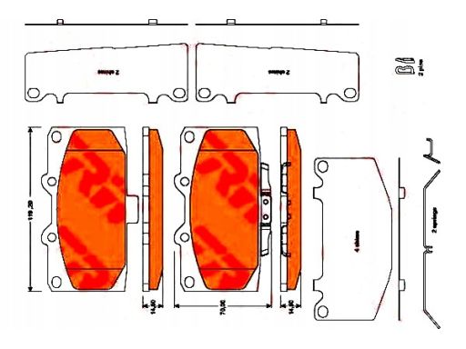 Klocek Hamulcowy Kpl. Gdb3470