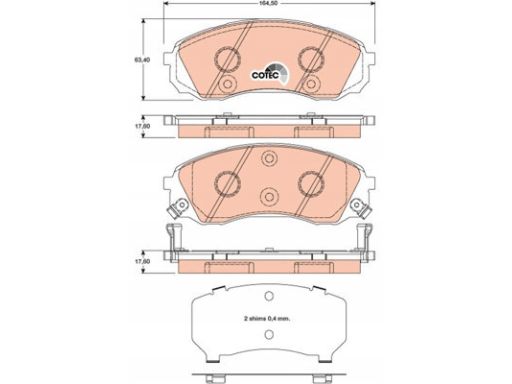 Klocek Hamulcowy Kpl. Gdb3448