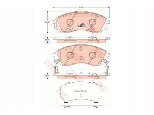 Klocek Hamulcowy Kpl. Gdb3448