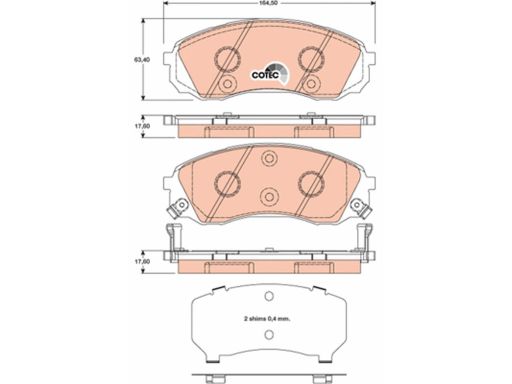 Klocek Hamulcowy Kpl. Gdb3448