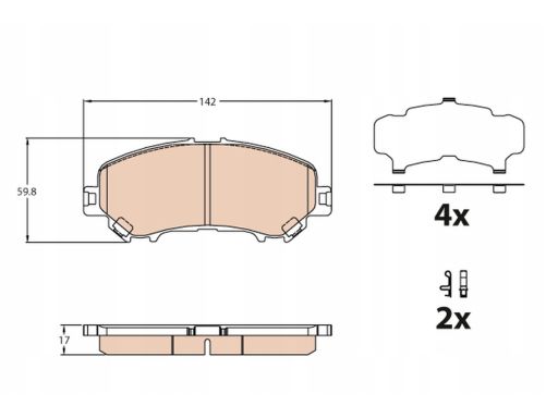 Klocek Hamulcowy Kpl. Gdb3631