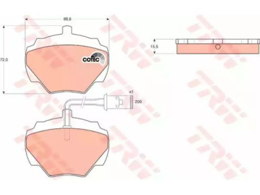 Klocek Hamulcowy Kpl. Gdb976