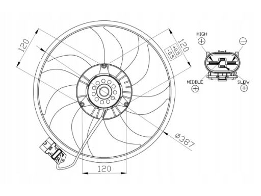 47914 Wentylator Chłodnicy Silnika Nrf 47914 Nrf