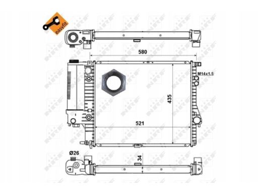 58165 Chłodnica Silnika Nrf 58165 Nrf