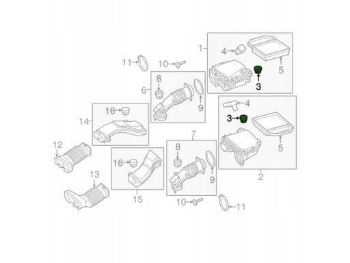 Mocowanie obudowy filtra Mercedes W238 W251 W253
