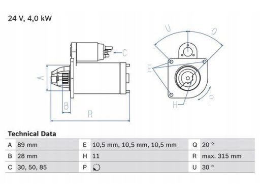 0 986 023 200 Rozrusznik 0 986 023 200 Bosch