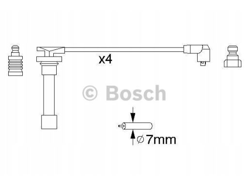 0 986 356 821 Zestaw Przewodów Zapłonowych 0 986 356 821 Bosch