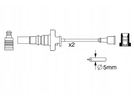 0 986 357 273 Zestaw Przewodów Zapłonowych 0 986 357 273 Bosch