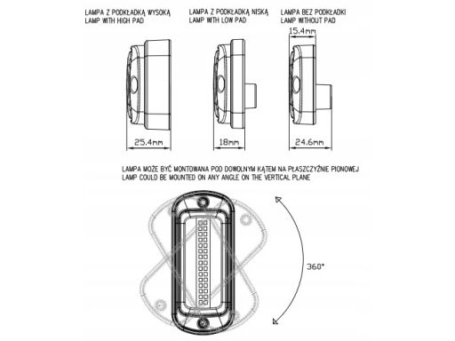 1468 Światło Ostrzegawcze Obrotowe 1468 W217 Waś