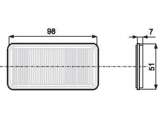 49P-Spec Światło Odblaskowe 49P 105X48 Waś