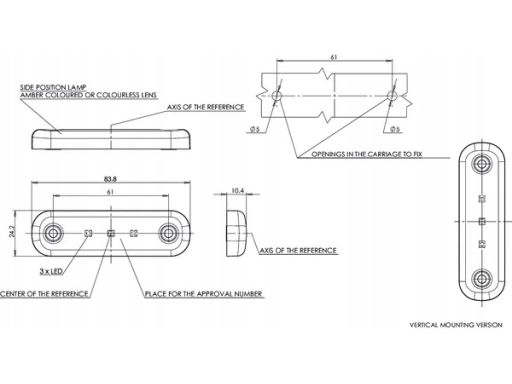 708 Światło Obrysowe 708 W97.1 Waś