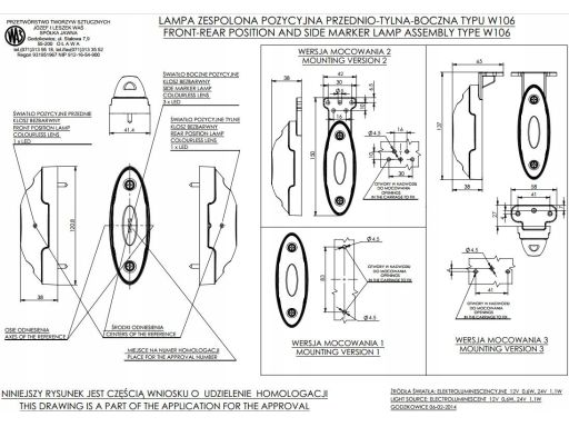819P/Ii Światło Obrysowe 819P/Ii W106 Waś