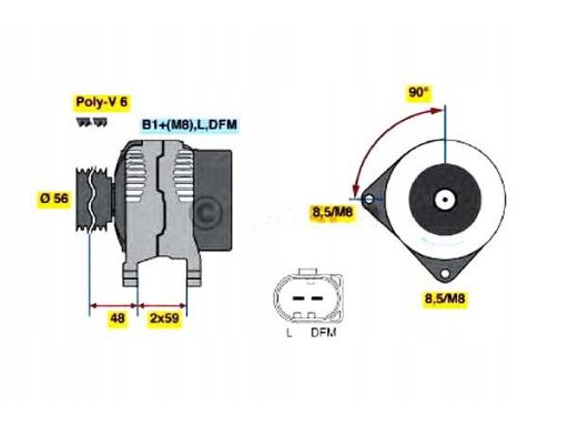0 986 045 330 Alternator 0 986 045 330 Bosch
