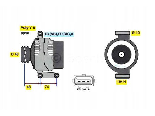 0 986 049 030 Alternator 0 986 049 030 Bosch