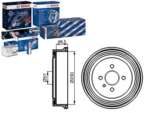 0 986 477 100 Bęben Hamulcowy Bosch