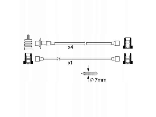 0 986 356 370 Zestaw Przewodów Zapłonowych 0 986 356 370 Bosch