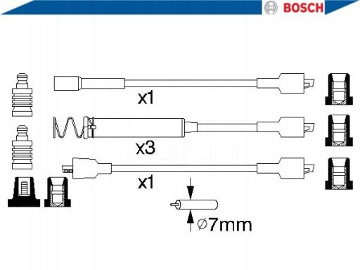 0 986 356 722 Zestaw Przewodów Zapłonowych 0 986 356 722 Bosch