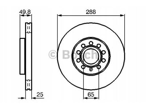 0 986 479 088 Tarcza Hamulcowa Bosch