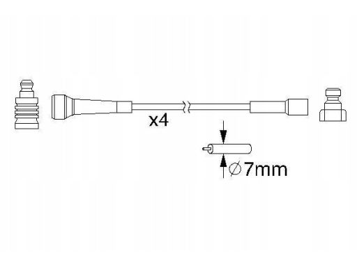0 986 357 210 Zestaw Przewodów Zapłonowych 0 986 357 210 Bosch