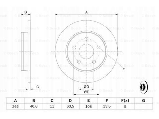 0 986 479 B80 Tarcza Hamulcowa Bosch