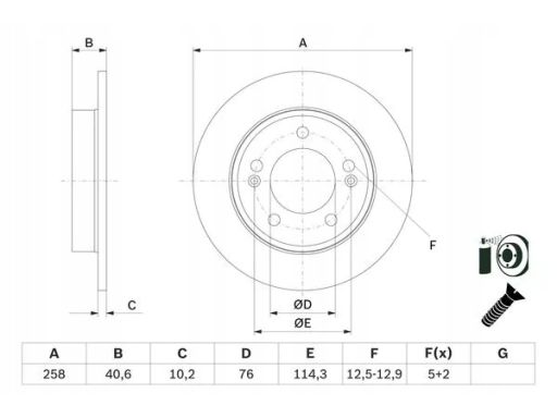 0 986 479 E68 Tarcza Hamulcowa Bosch
