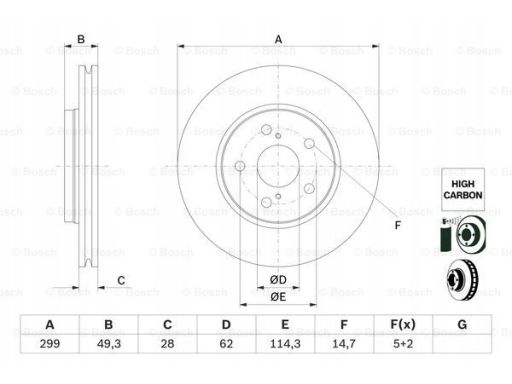 0 986 479 F49 Tarcza Hamulcowa Bosch