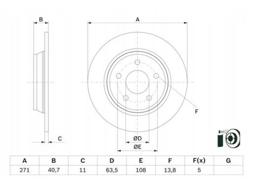 0 986 479 F78 Tarcza Hamulcowa Bosch